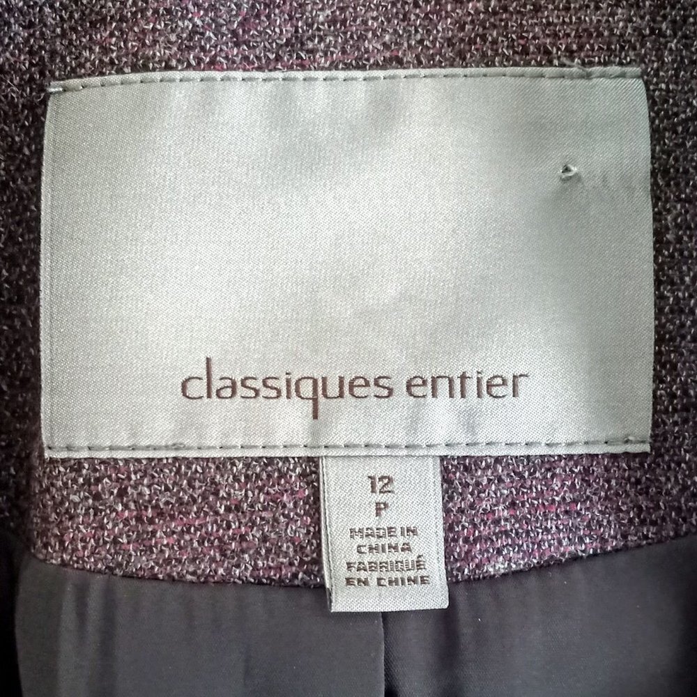 Classiques Entier Raw Edge Trim Button Front Wool… - image 4